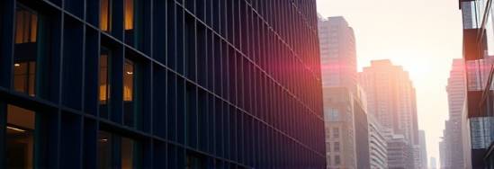 refined PVC cladding, sophisticated, transforming a sleek urban facade, photorealistic, against a vibrant cityscape, highly detailed, sharp lines and shadows, deep navy tones, afternoon sun casting gradient light, shot with a tilt-shift lens